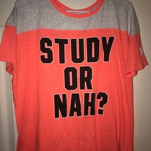 VS PINK “study or nah” t-shirt